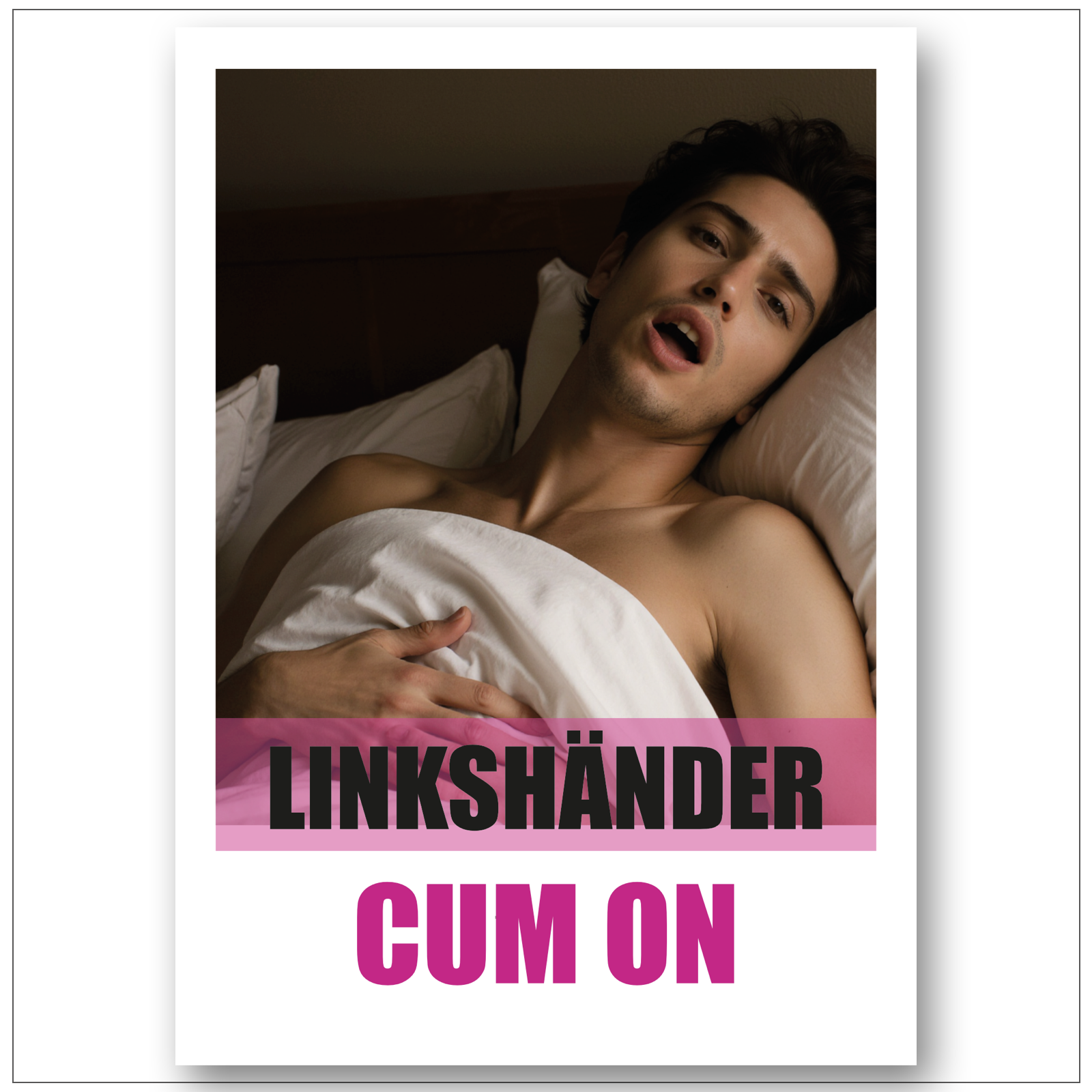 Gay Art Poster – Mit links unter der Bettdecke: Masturbation – KUNSTWERK  BILDER – Kunstwerk Bilder