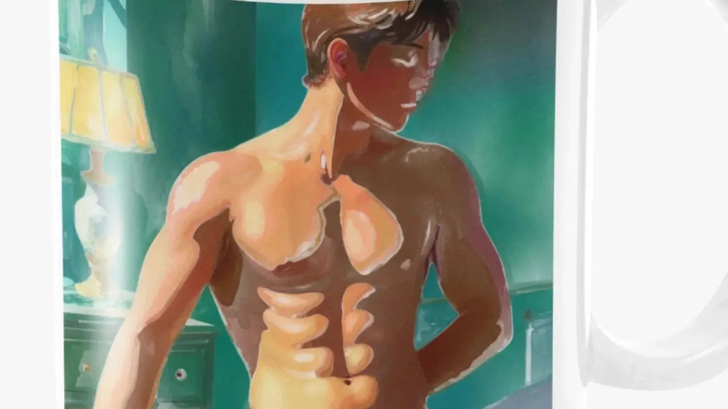 Die Tassen Collection, Special Edition Schwul Queer #24 - Kunst macht den Unterschied - Nackter schwuler Mann - Akt-Gemälde Penis, Erektion