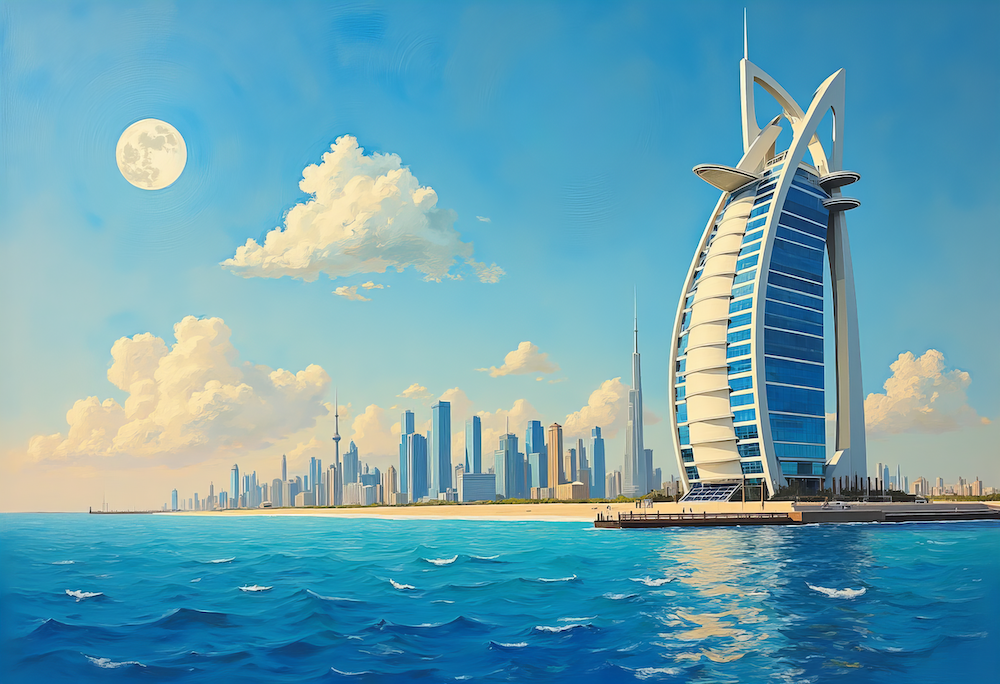 Das van Gogh Experiment - Dubai heute gemalt wie damals - Nur bei KUNSTWERK BILDER
