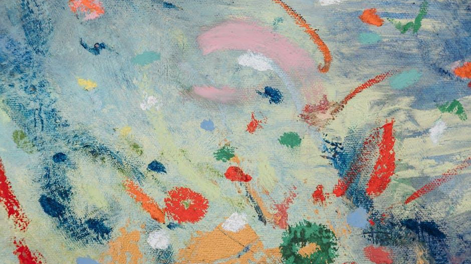 Vibrant and expressive abstract acrylic artwork on canvas with a dynamic mix of colors.