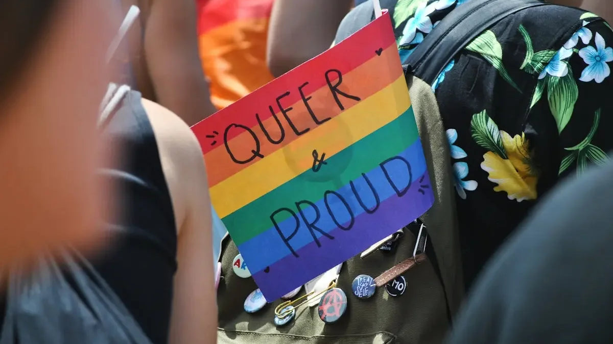 selective-focus of photography of Queer & Proud signage