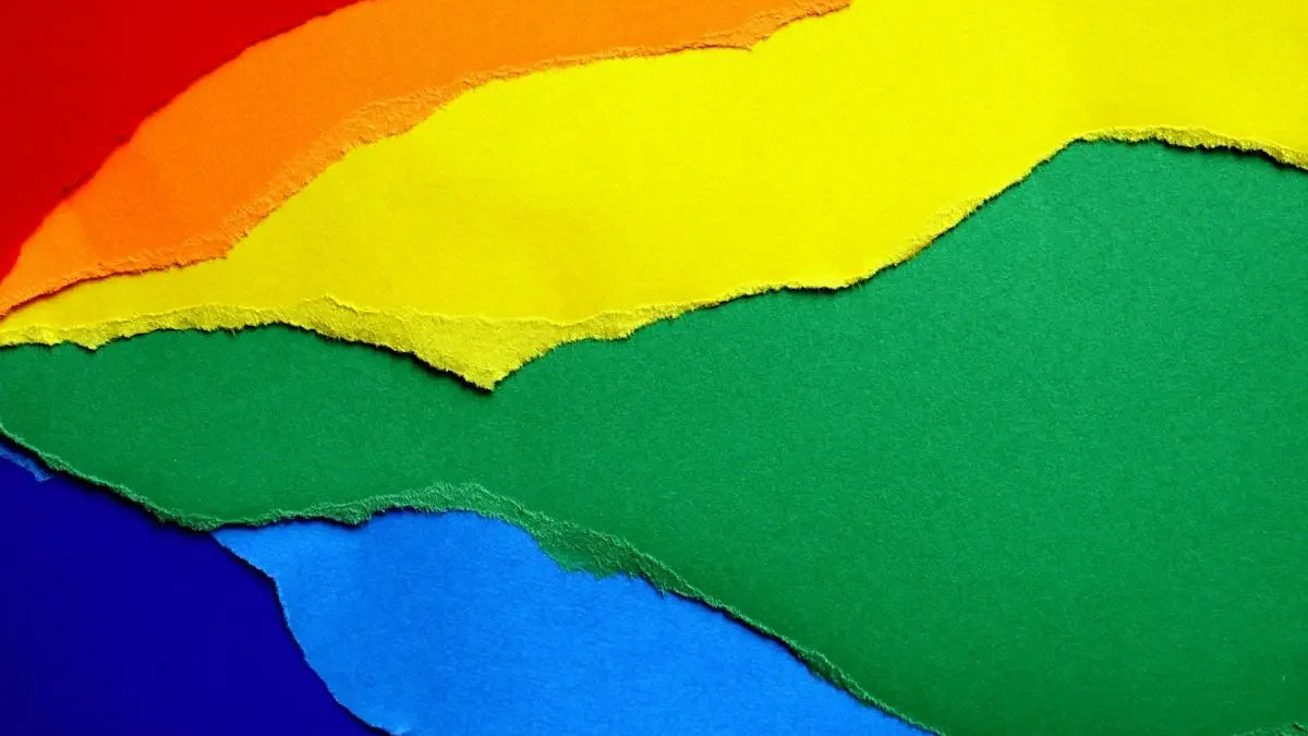 blue yellow and red abstract painting