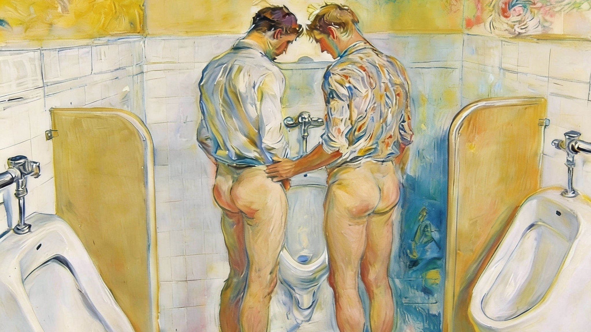 Wenn Chagall eine Toilette gestaltet hätte – Gay Sex als Kunstwerk