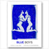 Blue Boys #3 Poster - Premium Gay Love Art Aquarell-Stil KUNSTWERK BILDER