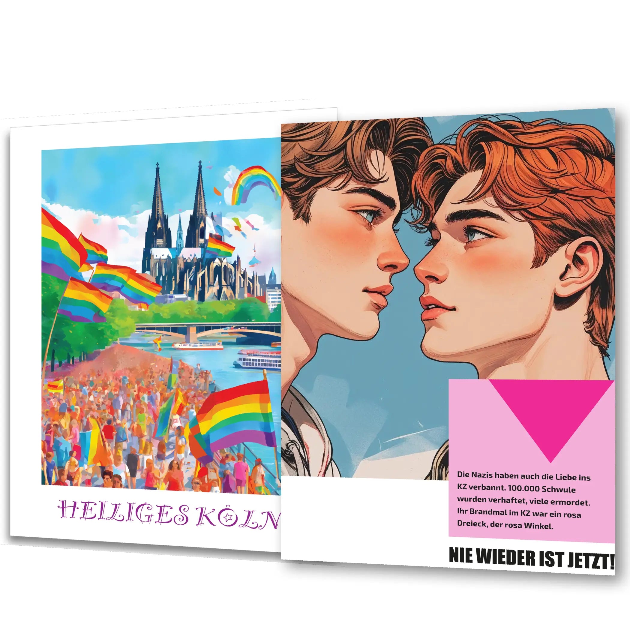 Heiliges Köln & Nie wieder ist jetzt! Poster-Bundle - Gay Pride & Gedenken | Kunstwerk Bilder KUNSTWERK BILDER