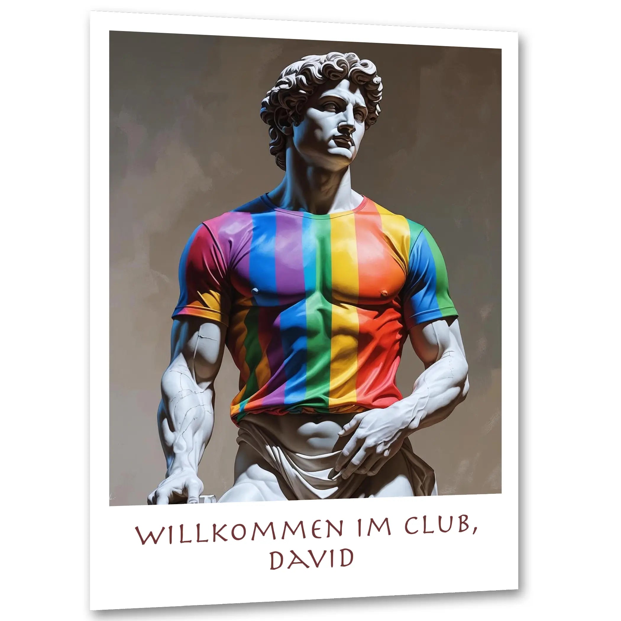 Willkommen im Club, David - Pride Poster | Moderne Gay Art Kunstwerk Bilder