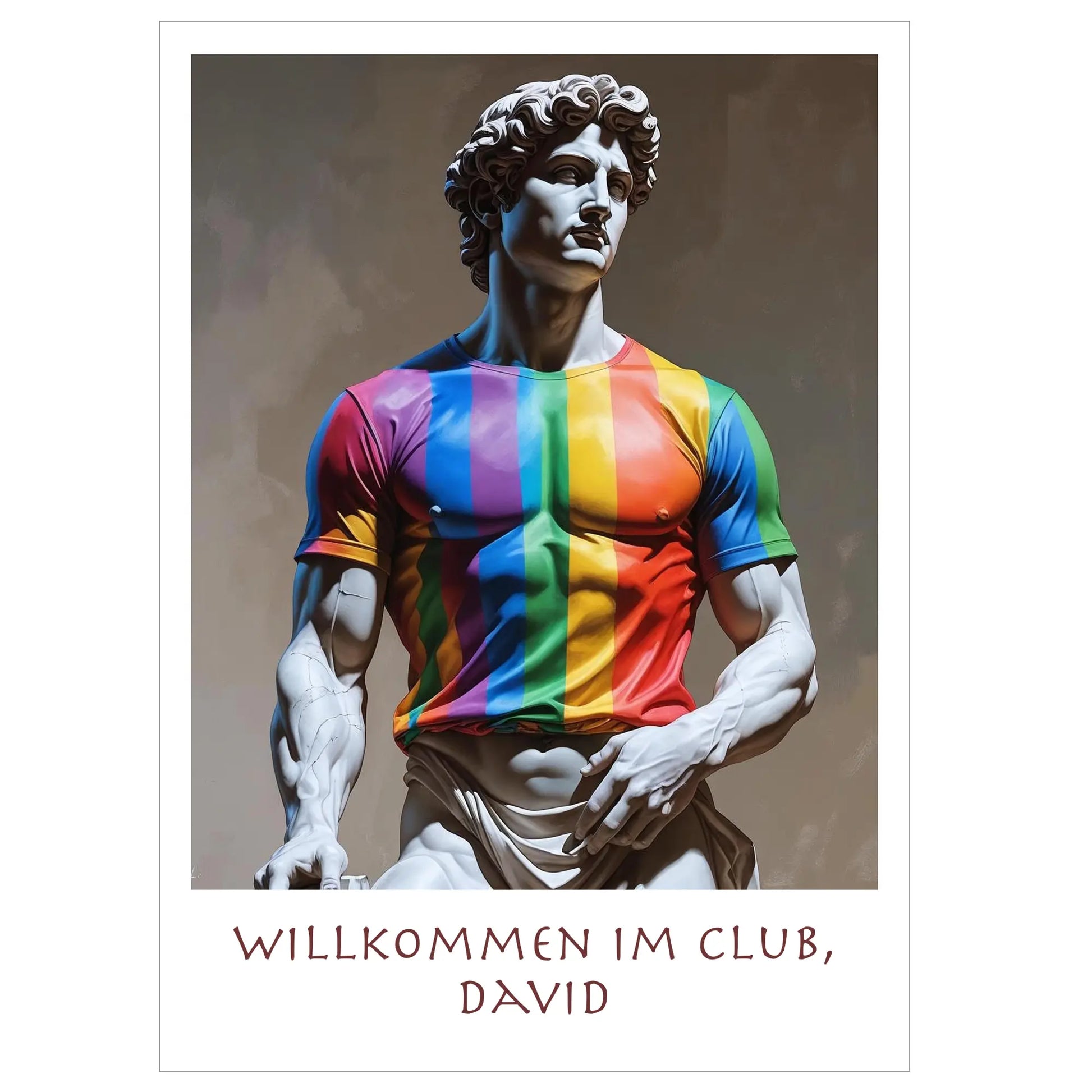 Willkommen im Club, David - Pride Poster | Moderne Gay Art Kunstwerk Bilder