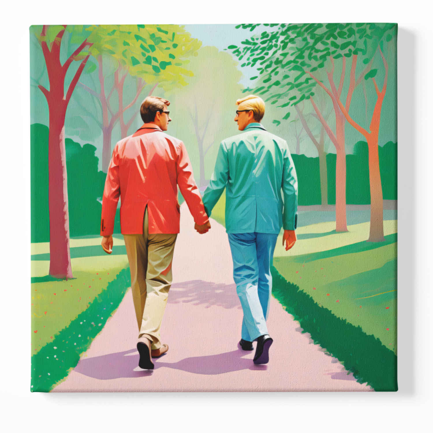 Stroll like at Hockney - Homosexual Fine Art Art Print