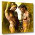 Golden Intimacy Canvas - Gay Art Wandbild Goldene Malerei | Kunstwerk Bilder KUNSTWERK BILDER