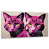 Pinke Pop Art Katzen - Doppelporträt KUNSTWERK BILDER