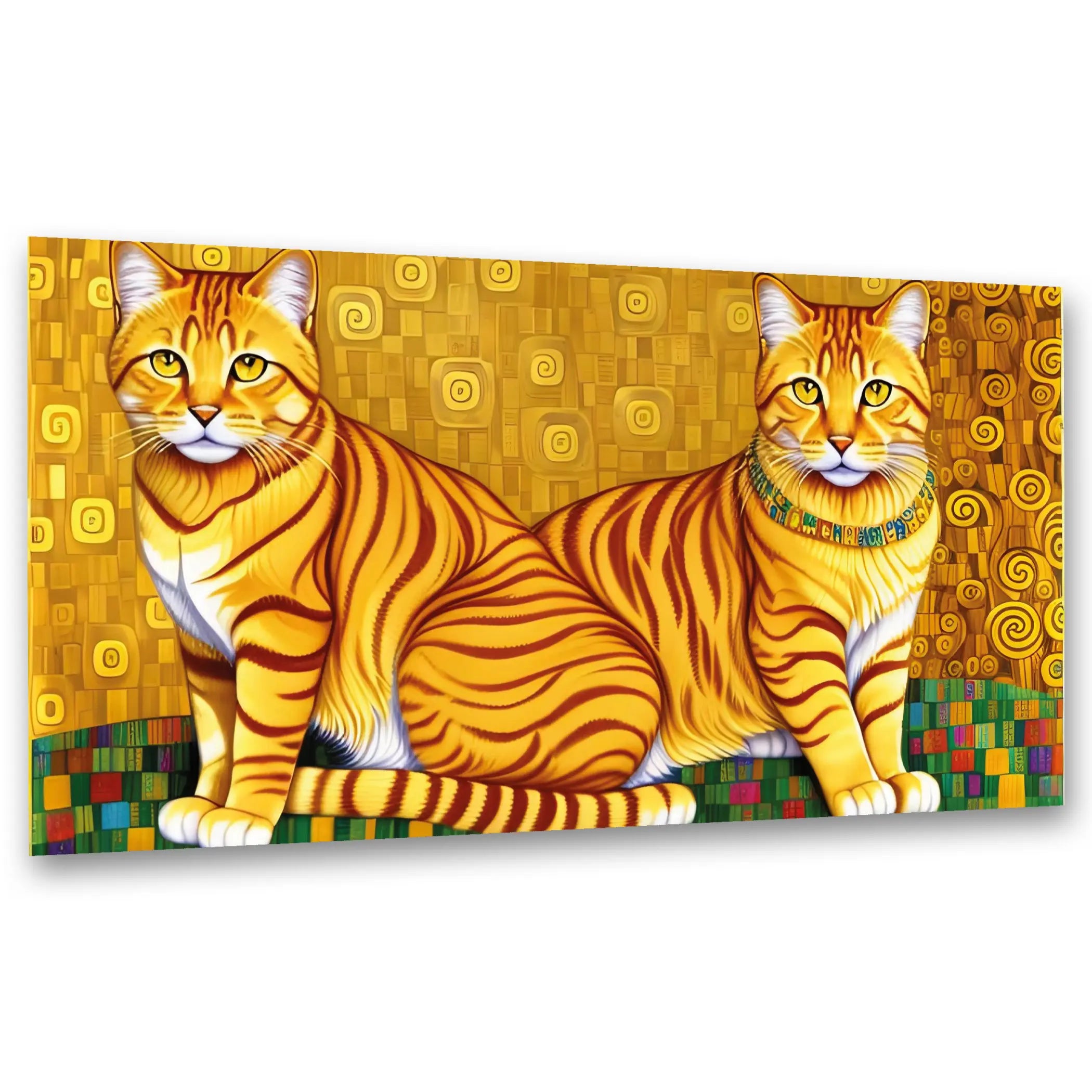 Klimt trifft Katzen - Goldener Jugendstil KUNSTWERK BILDER