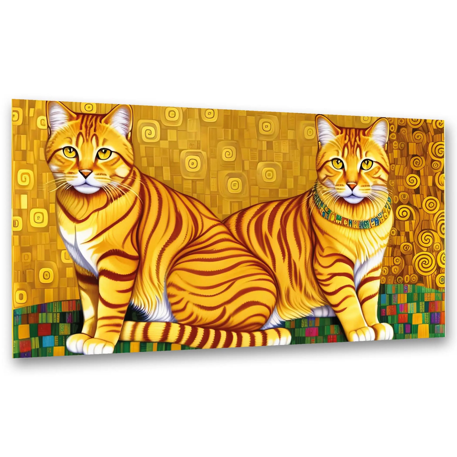 Klimt trifft Katzen - Goldener Jugendstil KUNSTWERK BILDER