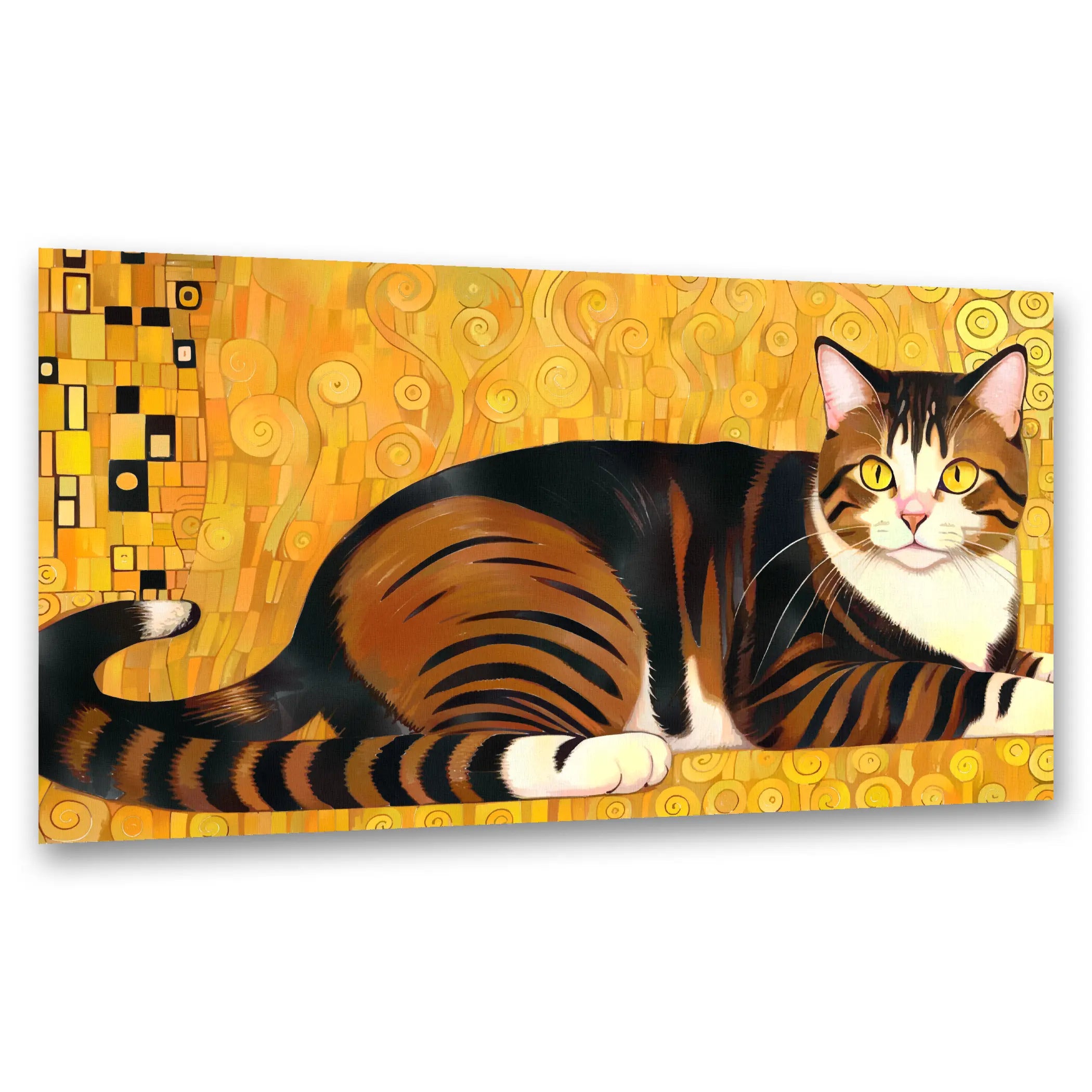 Liegende Katze - Klimt Jugendstil KUNSTWERK BILDER