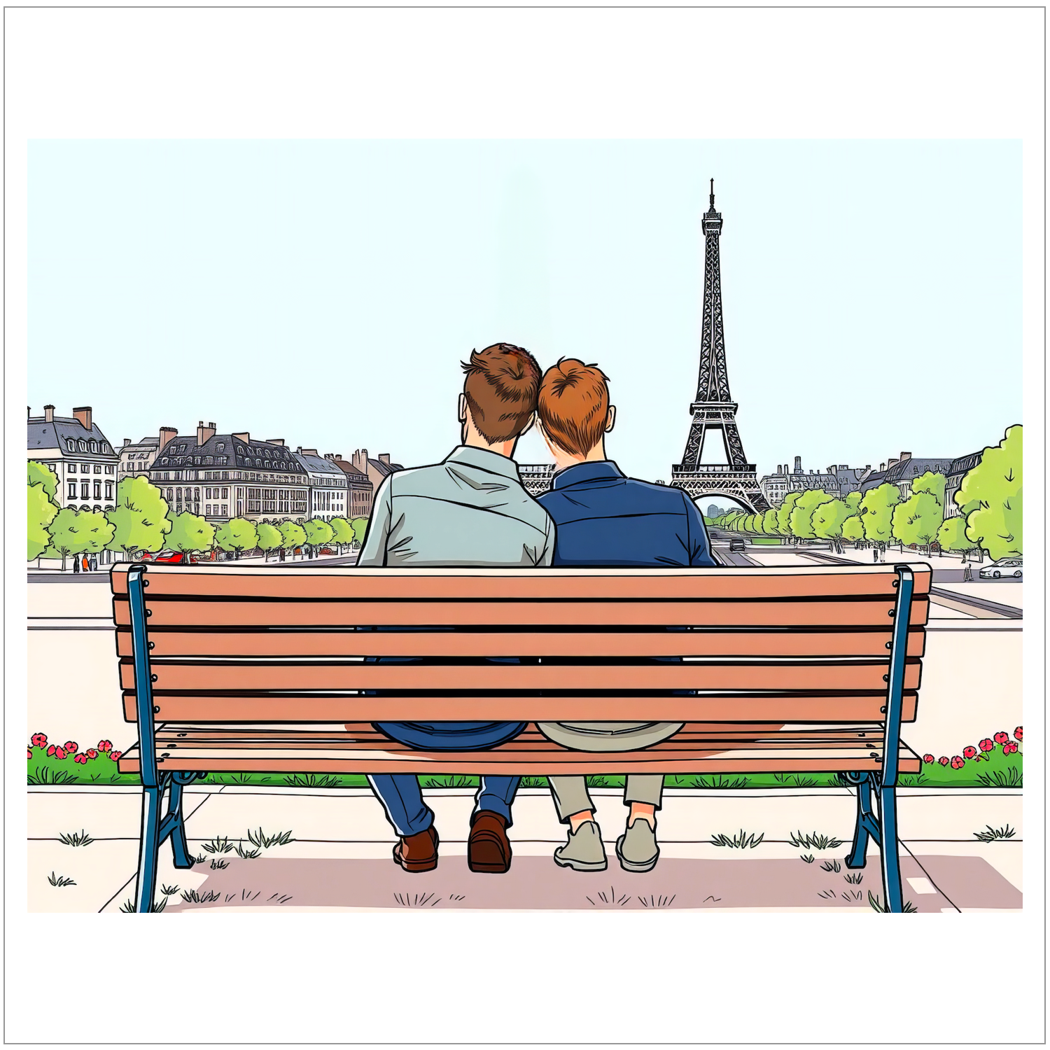 Paris Gay Love Tasse - Personalisierbar mit euren Namen