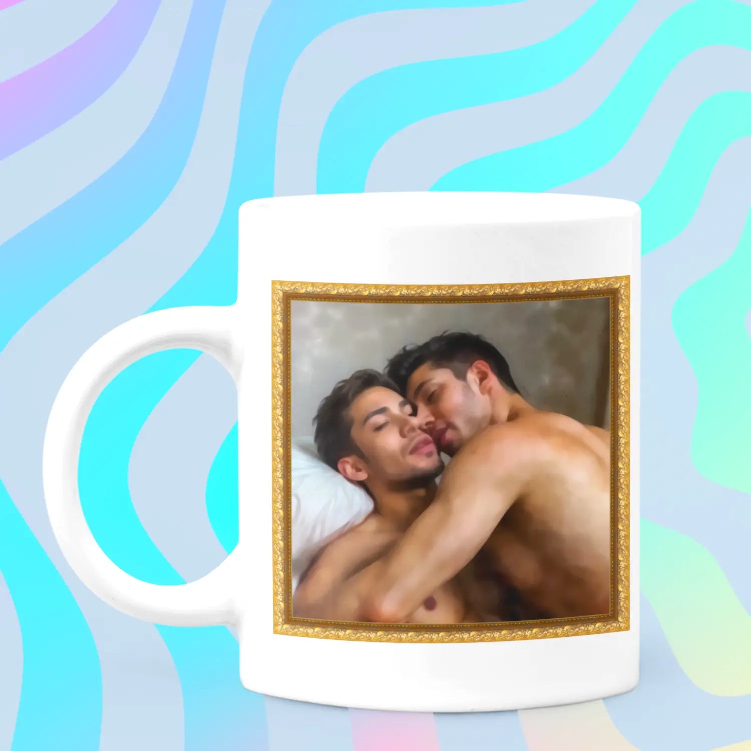 Zärtliche Umarmung - Gay Love Tasse | Kunstwerk Bilder KUNSTWERK BILDER