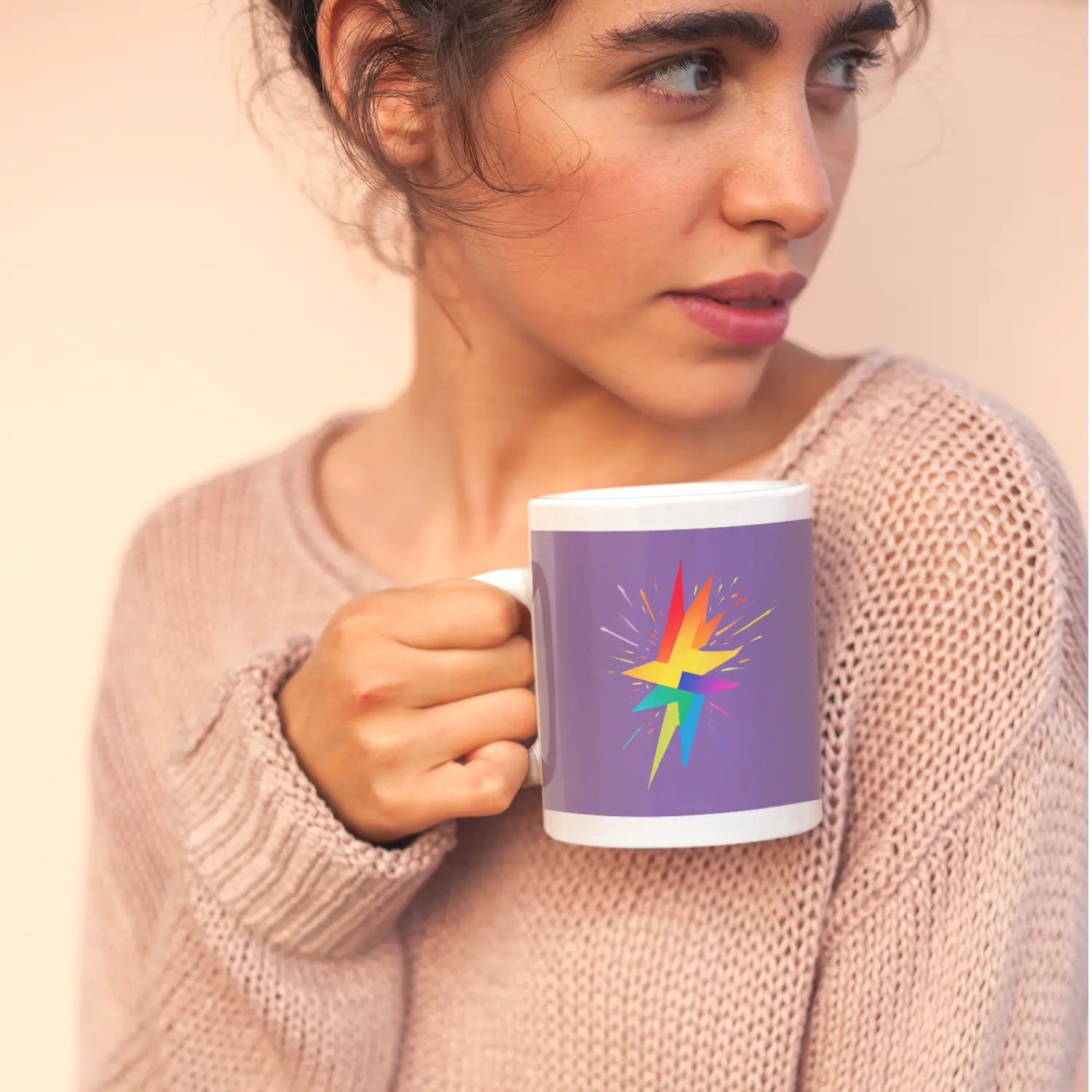 Pride Stern - Regenbogen Tasse | Kunstwerk Bilder KUNSTWERK BILDER