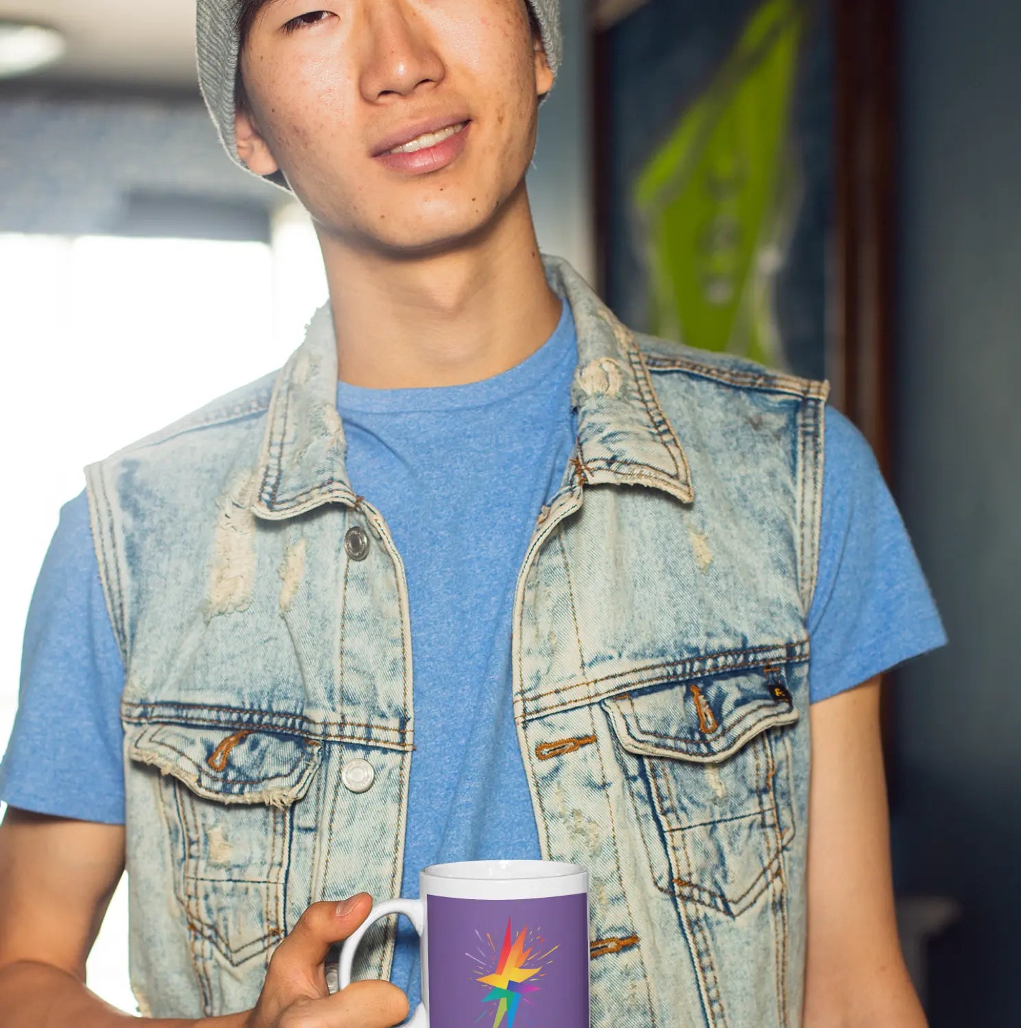 Pride Stern - Regenbogen Tasse | Kunstwerk Bilder KUNSTWERK BILDER