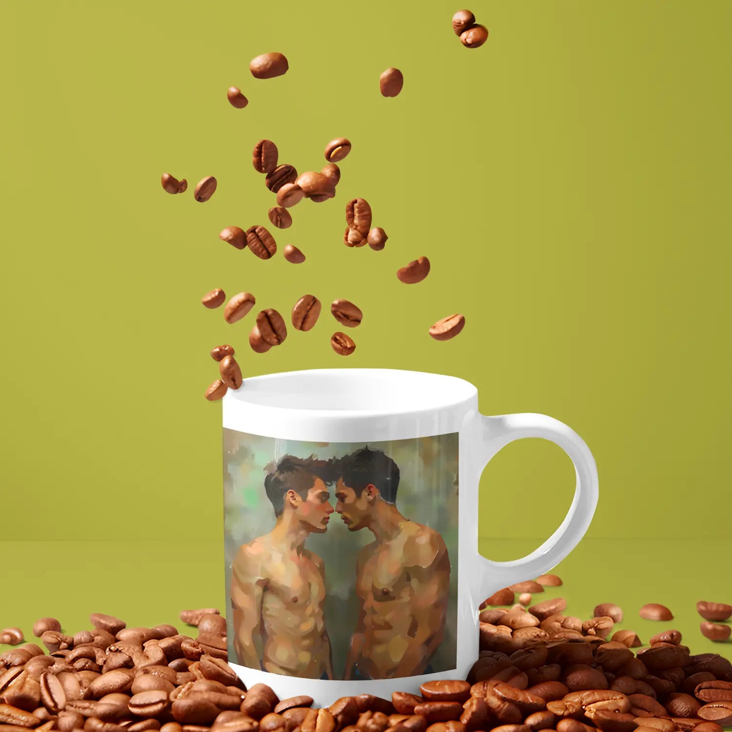 Vor dem Kuss - Gay Love Kunst-Tasse | Kunstwerk Bilder KUNSTWERK BILDER