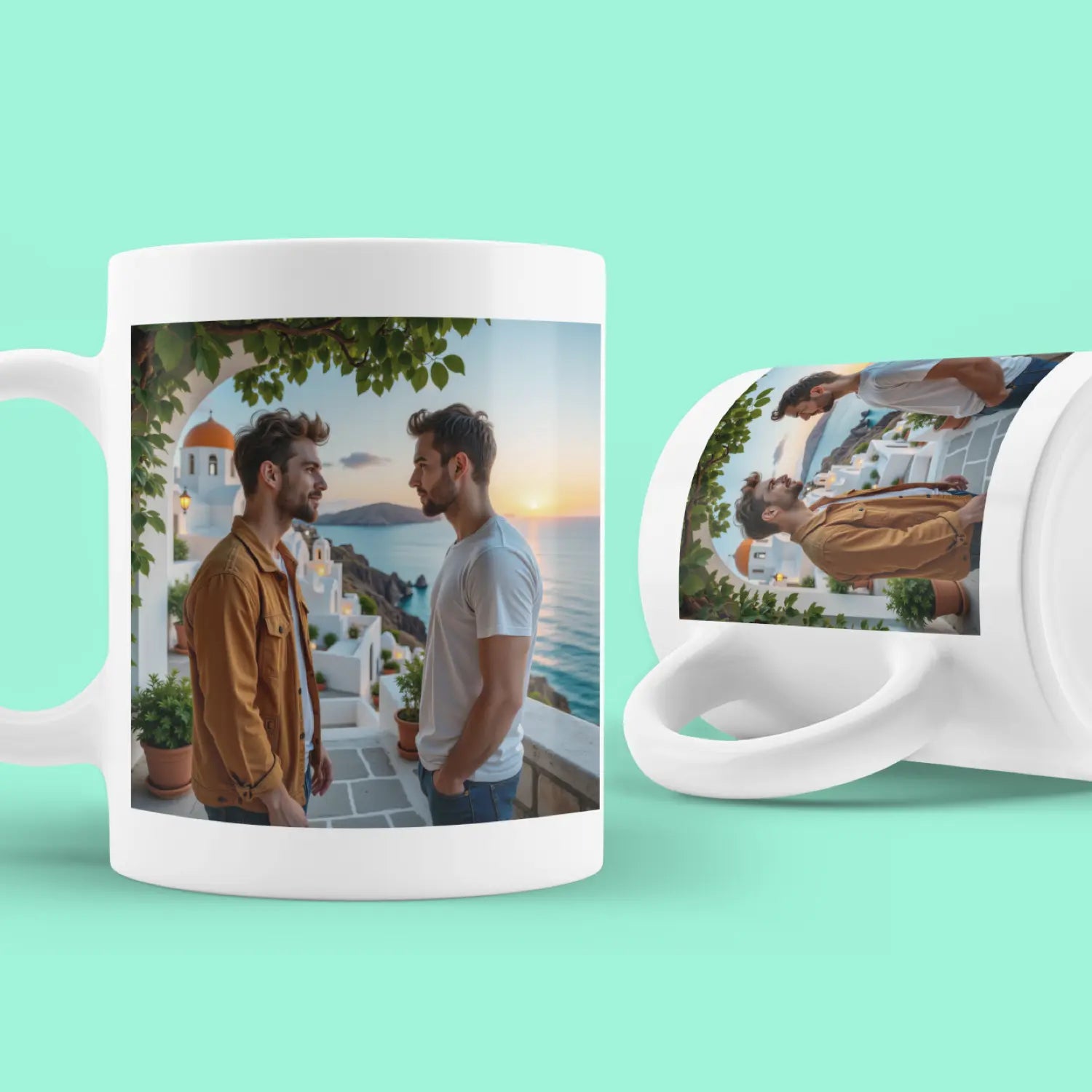 Griechische Insel - Gay Love Tasse | Kunstwerk Bilder KUNSTWERK BILDER