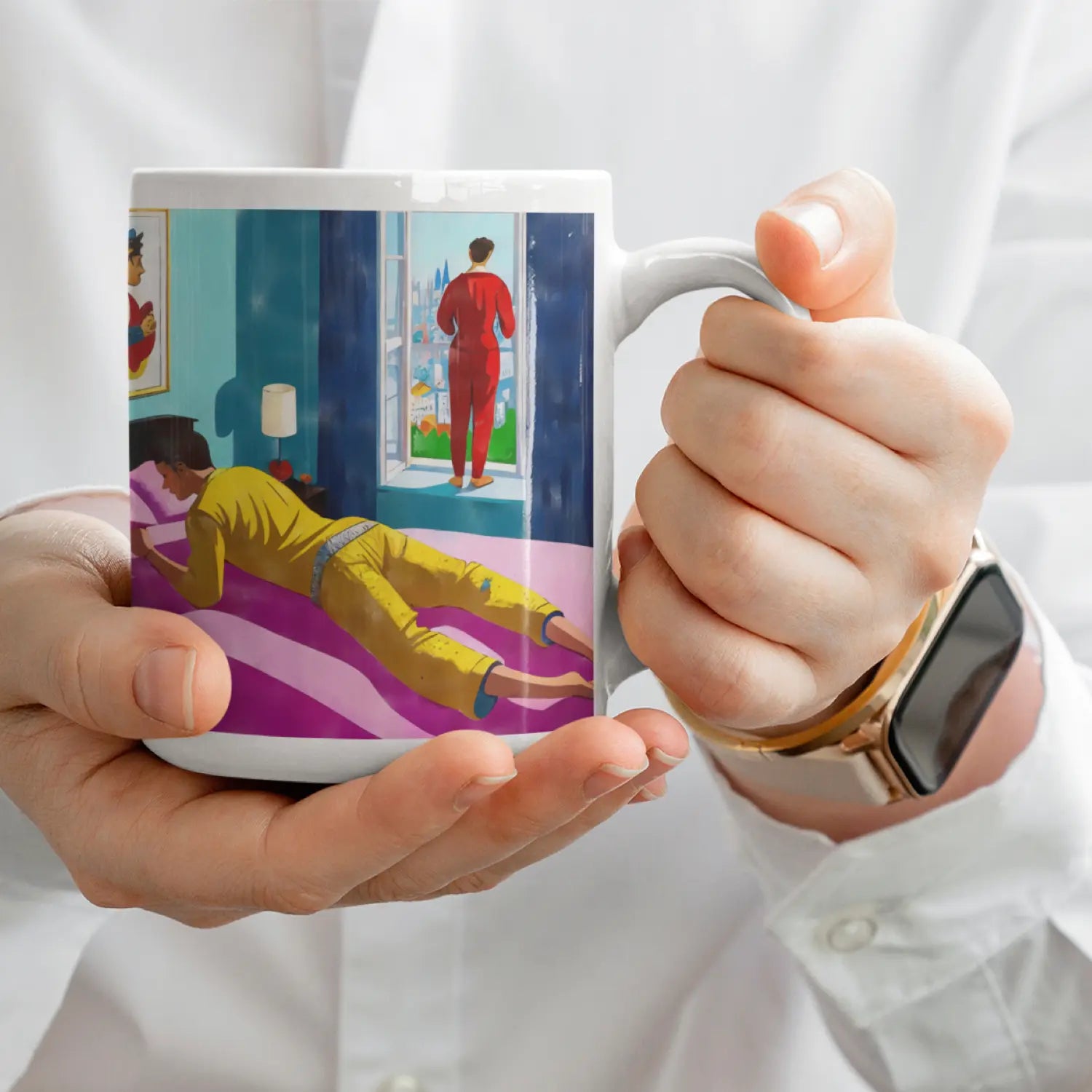 Stille Momente - Gay Love Kunst-Tasse | Kunstwerk Bilder KUNSTWERK BILDER