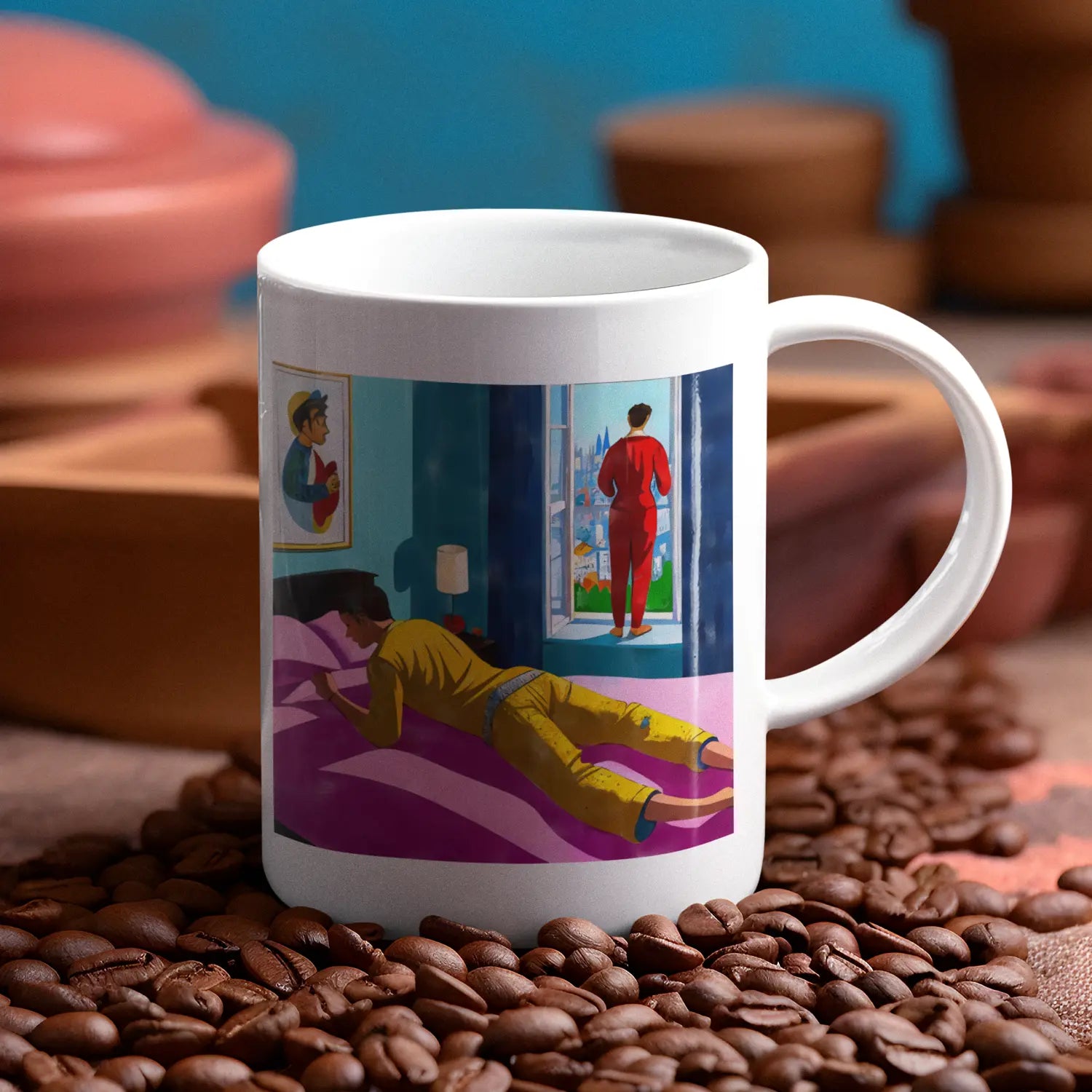 Stille Momente - Gay Love Kunst-Tasse | Kunstwerk Bilder KUNSTWERK BILDER