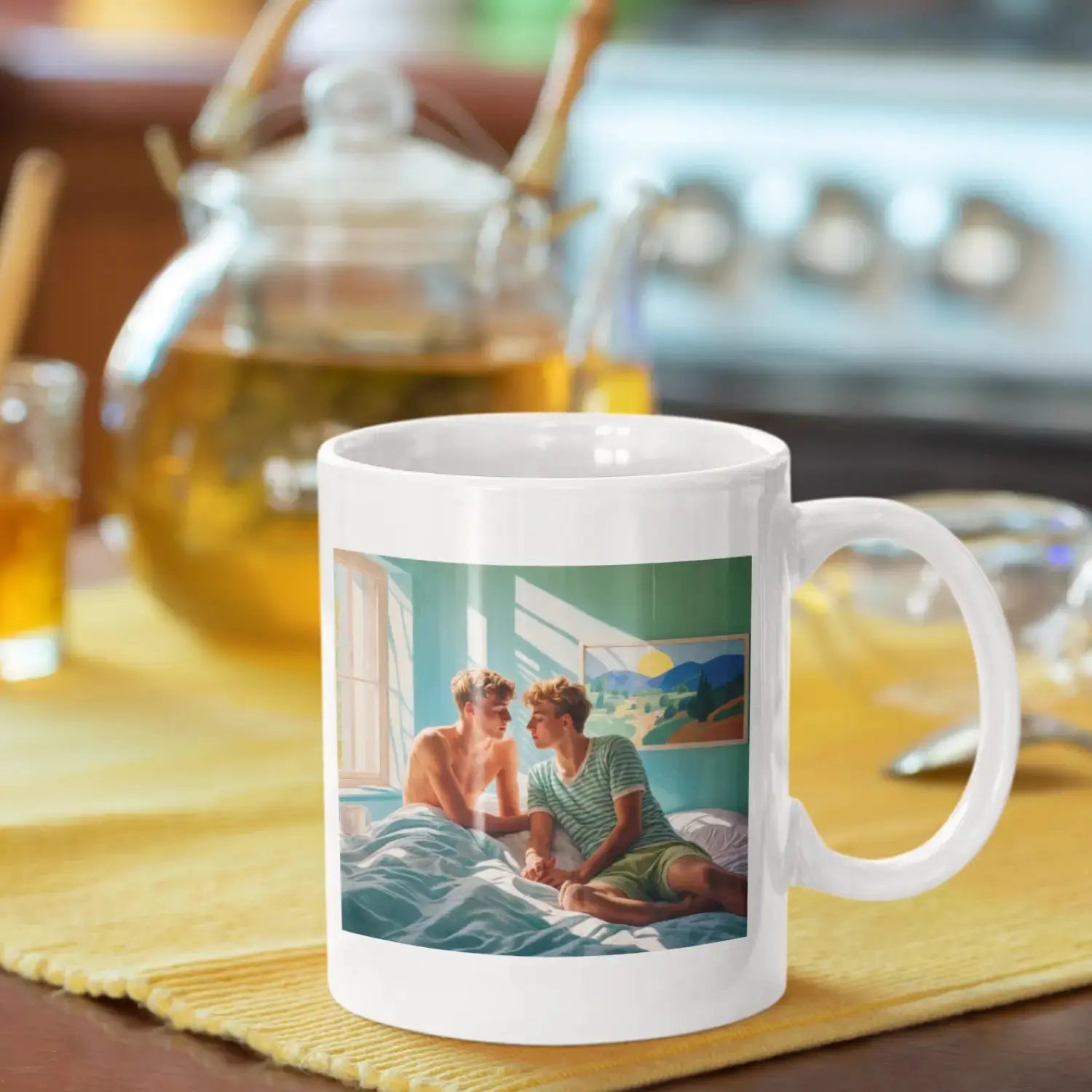 Morgenlicht - Gay Love Kunst-Tasse | Kunstwerk Bilder KUNSTWERK BILDER
