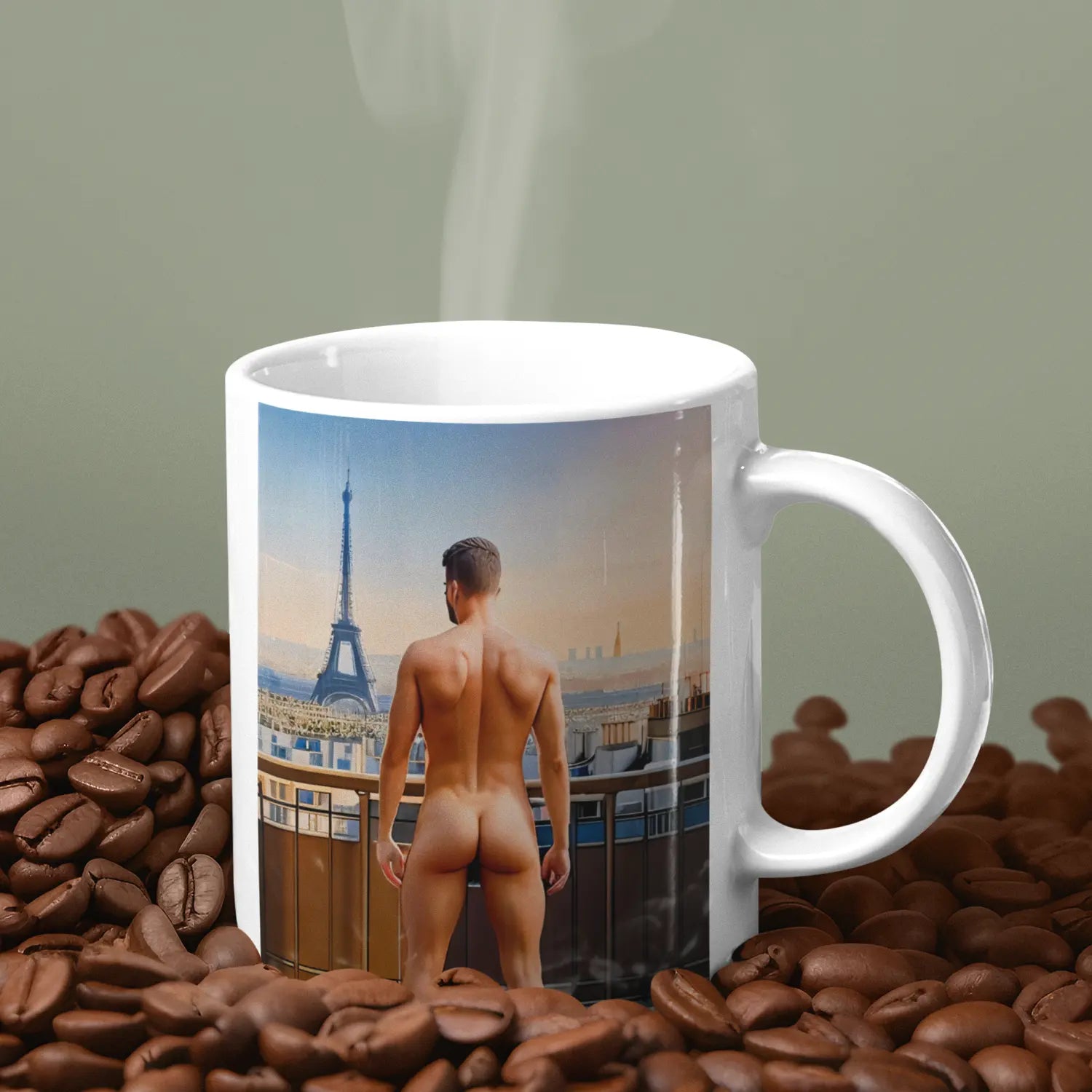 Nackt in Paris - Gay Art Kunst-Tasse | Kunstwerk Bilder KUNSTWERK BILDER