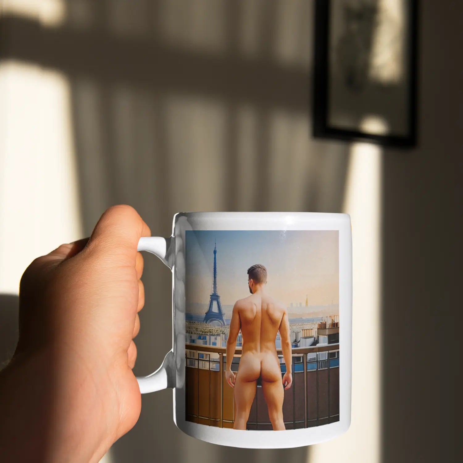 Nackt in Paris - Gay Art Kunst-Tasse | Kunstwerk Bilder KUNSTWERK BILDER