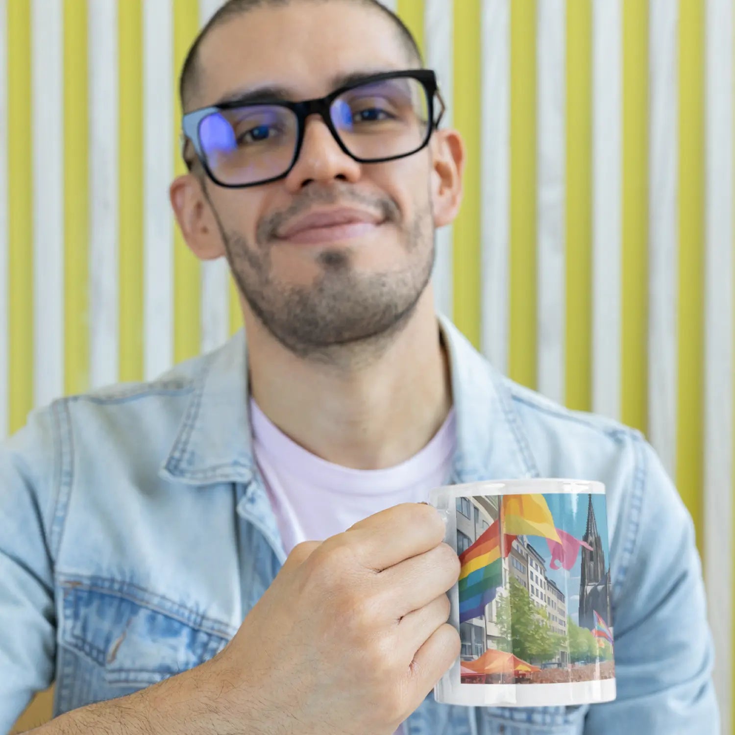 Köln Pride - Regenbogen Kunst-Tasse | Kunstwerk Bilder KUNSTWERK BILDER