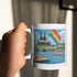 Köln am Rhein Pride - Regenbogen Kunst-Tasse | Kunstwerk Bilder KUNSTWERK BILDER