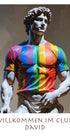 Willkommen im Club, David - Pride Poster | Moderne Gay Art Kunstwerk Bilder