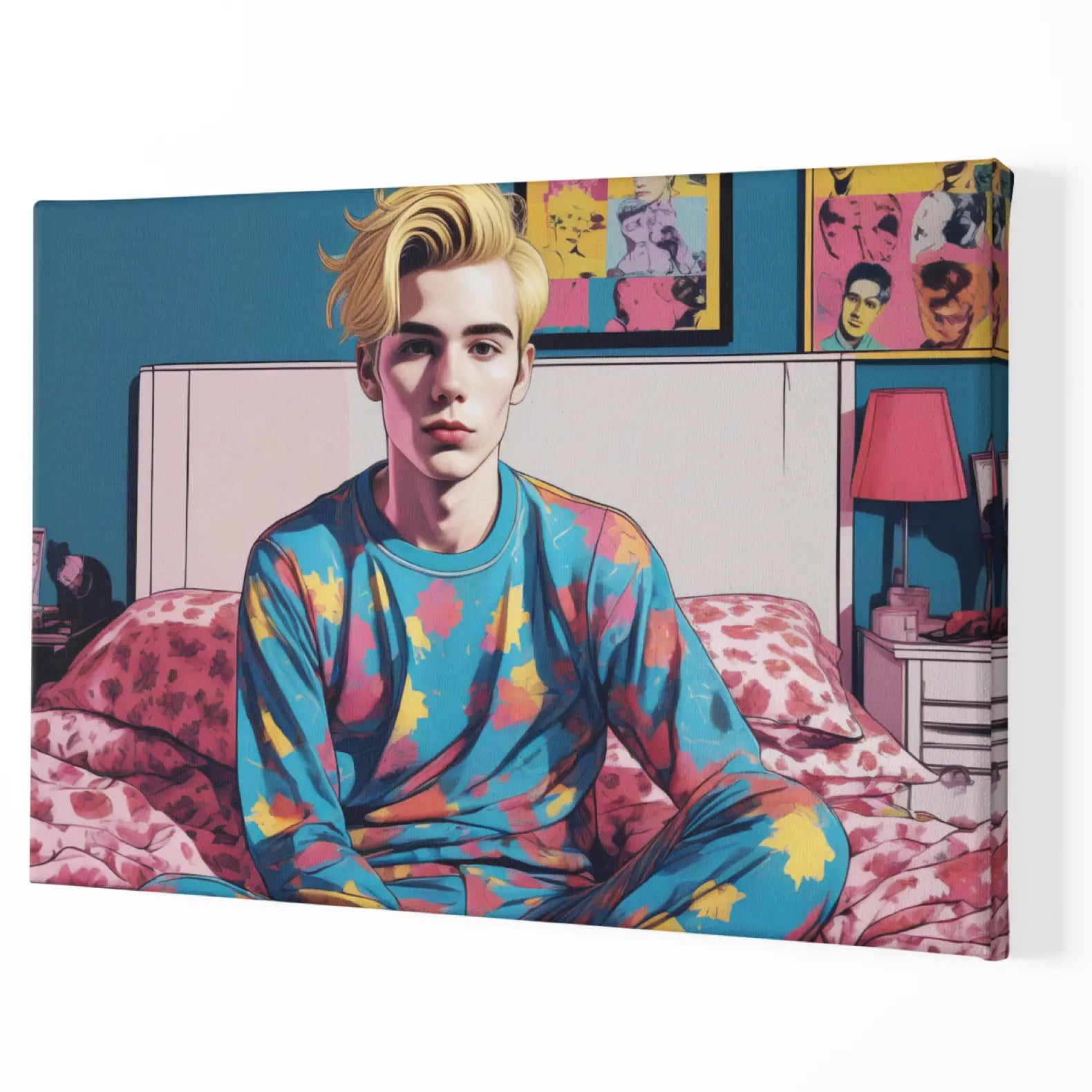 Gay Art Canvas - Junger Mann mit intensivem Blick | Kunstwerk Bilder KUNSTWERK BILDER