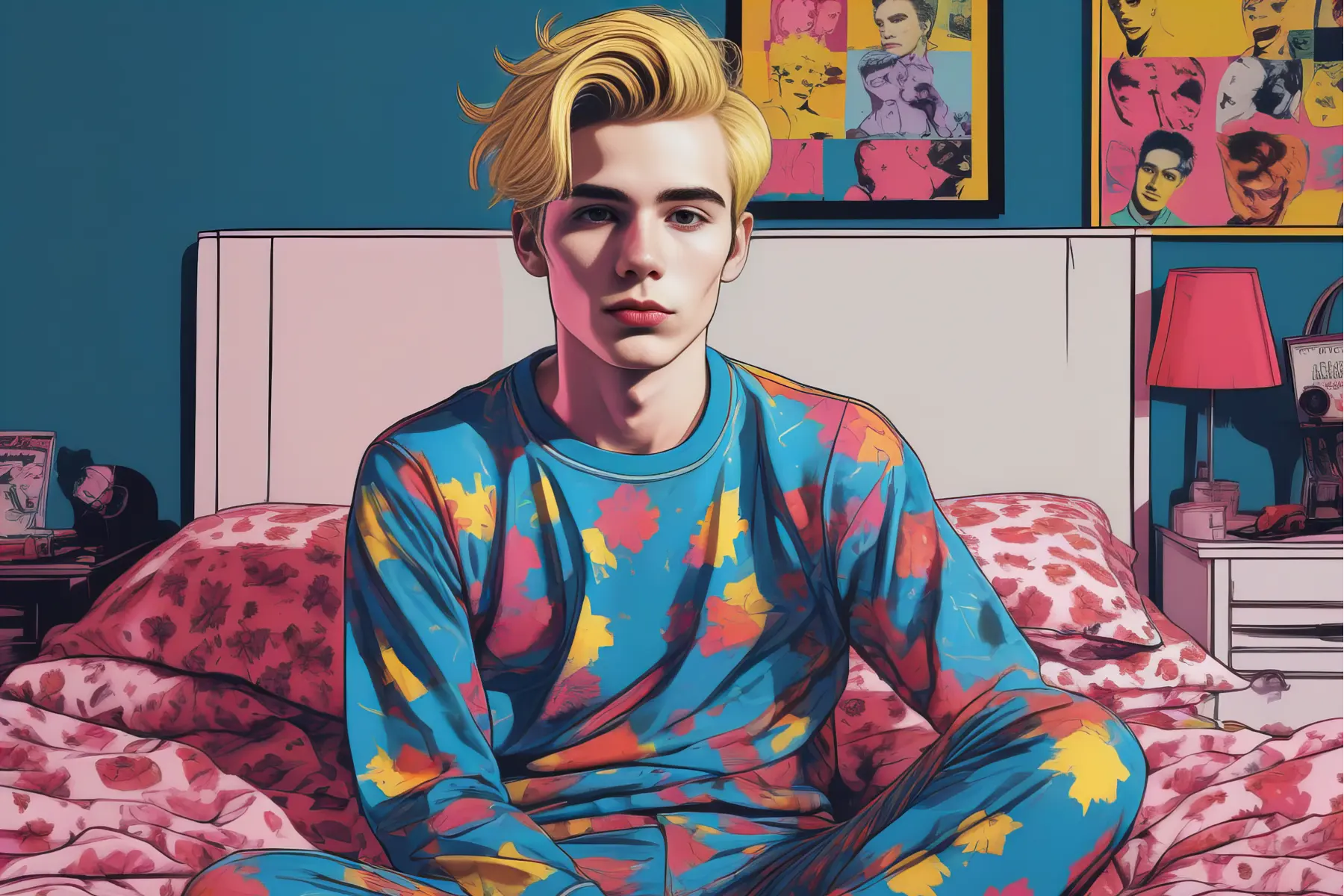 Gay Art Canvas - Junger Mann mit intensivem Blick | Kunstwerk Bilder KUNSTWERK BILDER