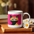Bunte Katze Kunst-Tasse - Pop Art Design KUNSTWERK BILDER