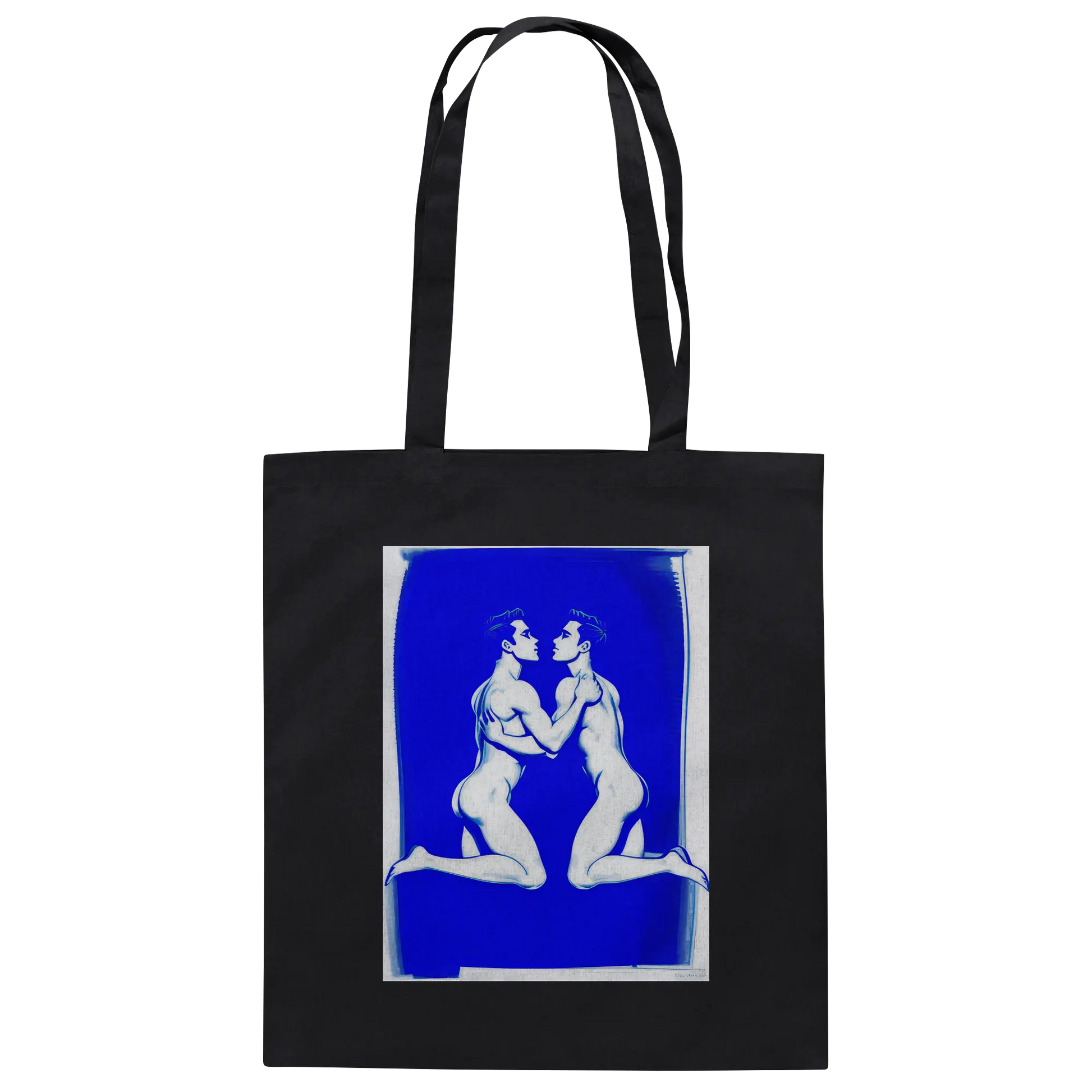 Blue Boys Bio-Baumwoll-Tasche - Aquarell-Design in Blau & Türkis | Kunstwerk Bilder KUNSTWERK BILDER
