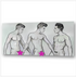 Drei nackte Männer Pop Art Stil - Erotische Gay Art Zeichnung - Leinwand Wandbild
