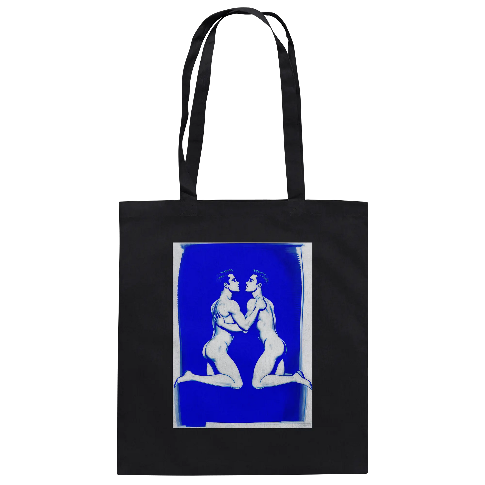 Blue Boys Bio-Baumwoll-Tasche - Aquarell-Design in Blau & Türkis | Kunstwerk Bilder KUNSTWERK BILDER