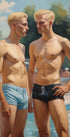 Zwei am Pool - Gay Art | Kunstwerk Bilder KUNSTWERK BILDER