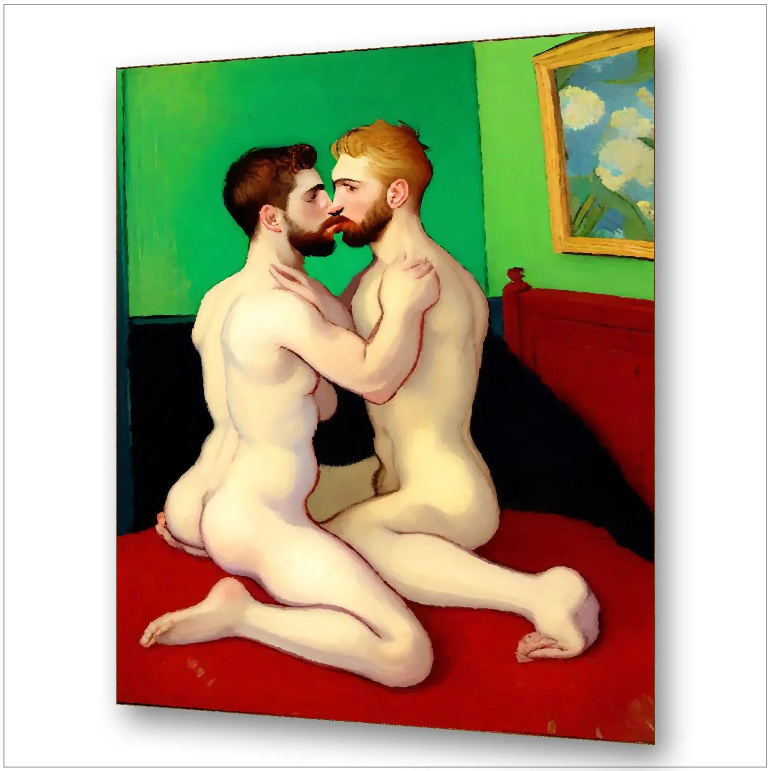 Henri Matisse trifft Gay Love - Inniger Kuss | Kunstwerk Bilder KUNSTWERK BILDER