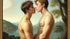 Die verbotene Umarmung - Realistische Gay Art im klassischen Stil | Kunstwerk Bilder KUNSTWERK BILDER