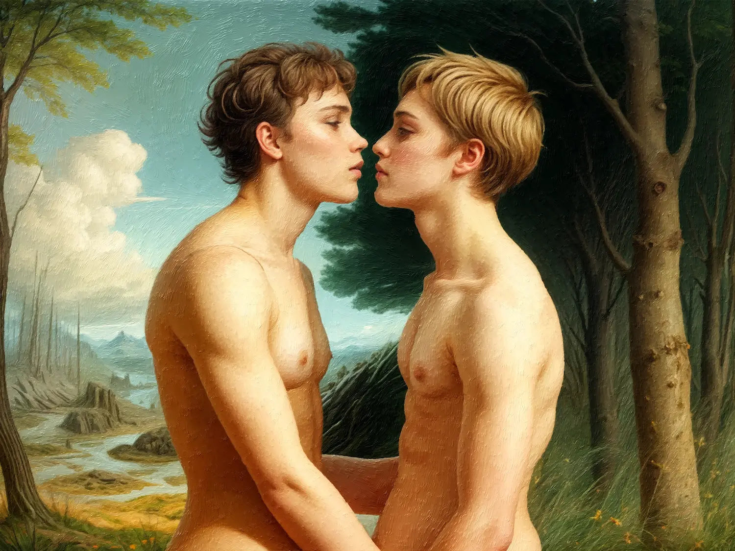 Die verbotene Liebe - Das ungemalte Bild | Gay History Art | Kunstwerk Bilder KUNSTWERK BILDER