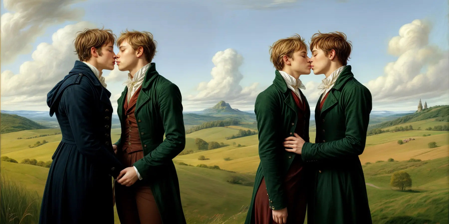 Caspar David Friedrich trifft Gay Love - Verbotene Küsse | Kunstwerk Bilder KUNSTWERK BILDER