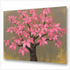 Pinker Blütenbaum - Japanische Kunst - Leuchtend pink-magenta Blätter mit schwarzem Stamm - Canvas Wandbild
