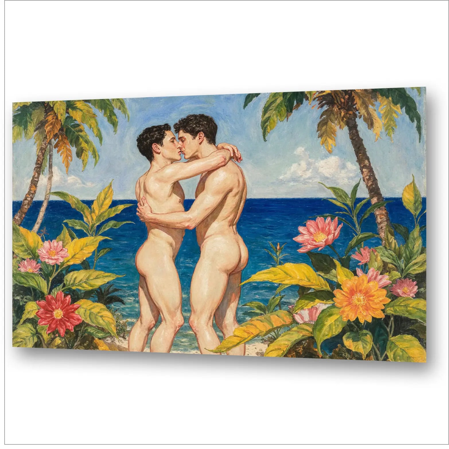 Südsee Umarmung - Gauguin-Inspiration | Kunstwerk Bilder KUNSTWERK BILDER