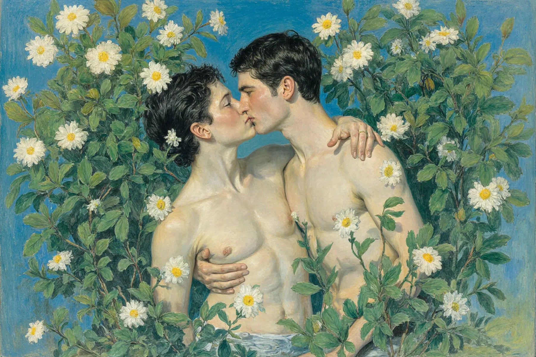 Margeriten Kuss - Gauguin-Inspiration | Kunstwerk Bilder KUNSTWERK BILDER